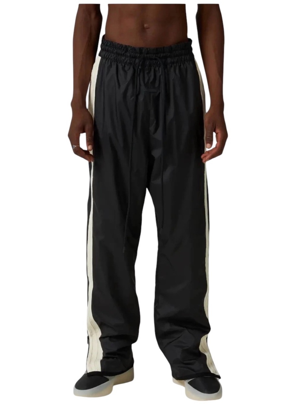 Adidas x FEAR OF GOD Mens Track Pants Drawstring Black Cream Size L IS8727